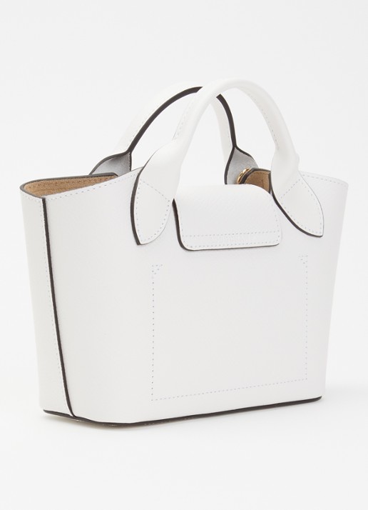 Longchamp Épure crossbodytas XS van leer met afneembare schouderriem - achterkant 7 wit