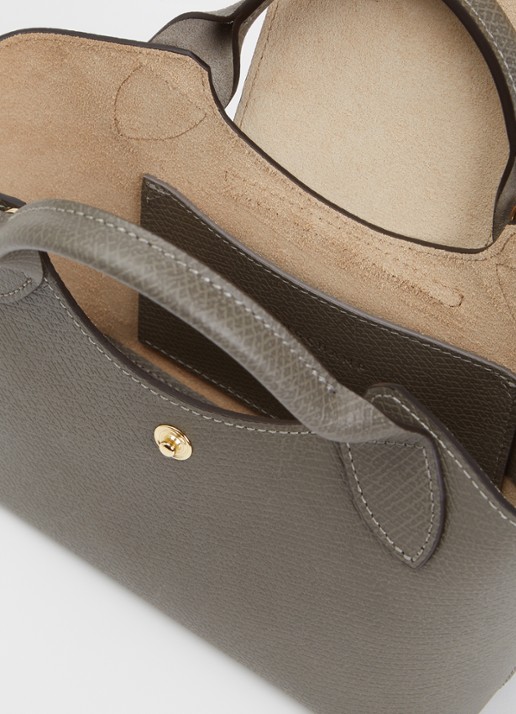 Longchamp Épure crossbodytas XS van leer met afneembare schouderriem - detail 5 grijs