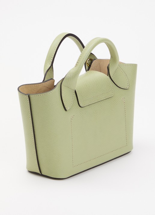 Longchamp Épure crossbodytas XS van leer met afneembare schouderriem - achterkant 4 lindegroen