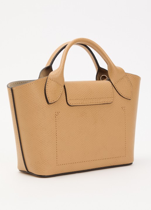 Longchamp Épure crossbodytas XS van leer met afneembare schouderriem - achterkant taupe