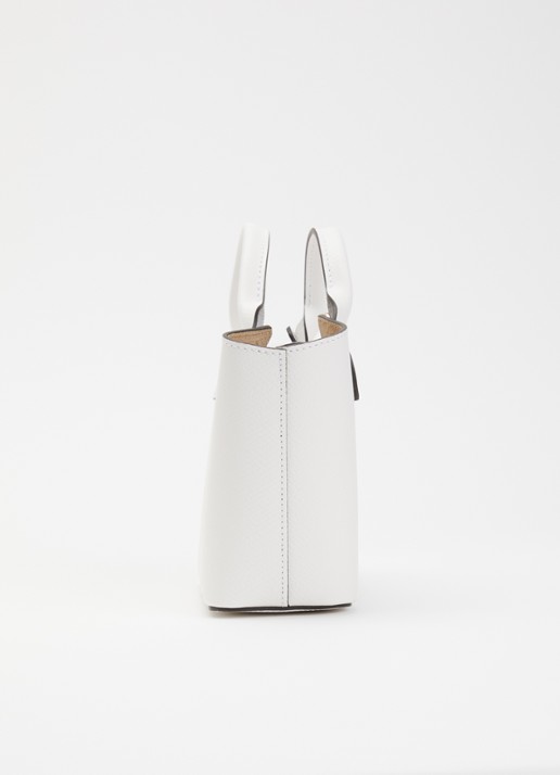 Longchamp Èpure handtas van leer met afneembare schouderriem - detail 6 wit