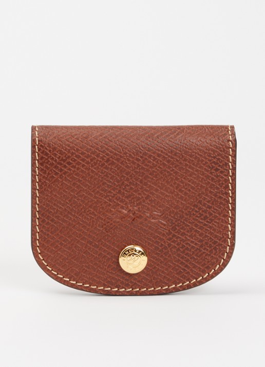Longchamp Épure kaarthouder van leer - voorkant bruin