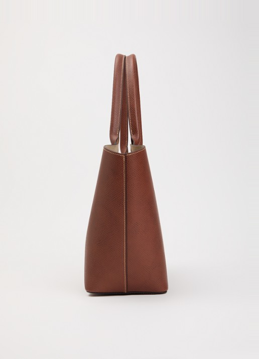 Longchamp Épure schoudertas L van leer - detail 5 bruin