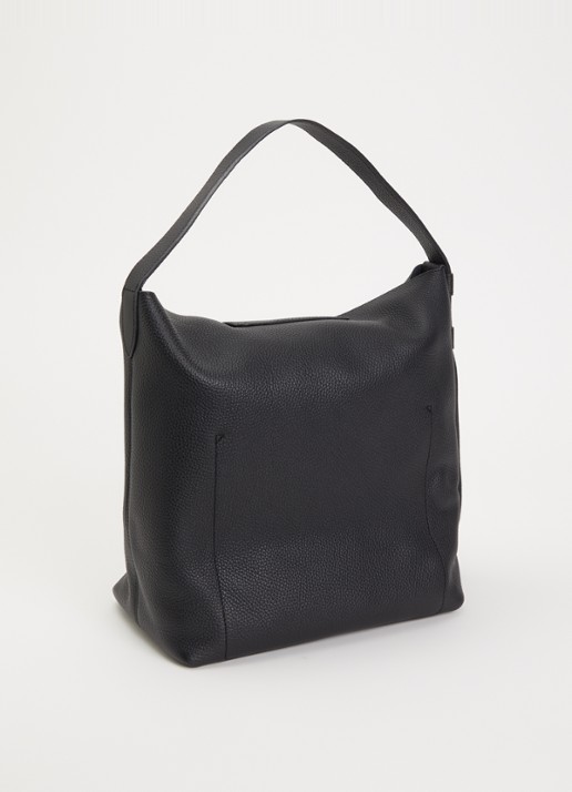 Longchamp Le Cadence schoudertas L van leer - achterkant 5 zwart