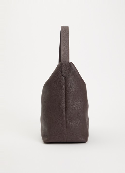 Longchamp Le Cadence schoudertas L van leer - detail 3 bruin