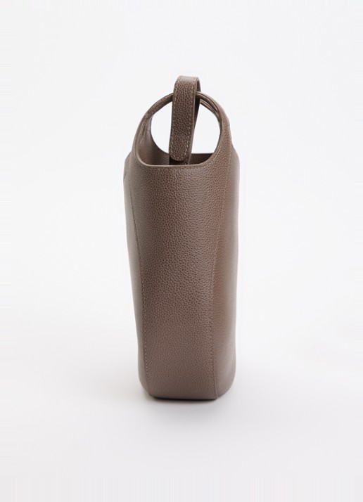 Longchamp Le Foulonné crossbodytas S van leer - detail 4 taupe