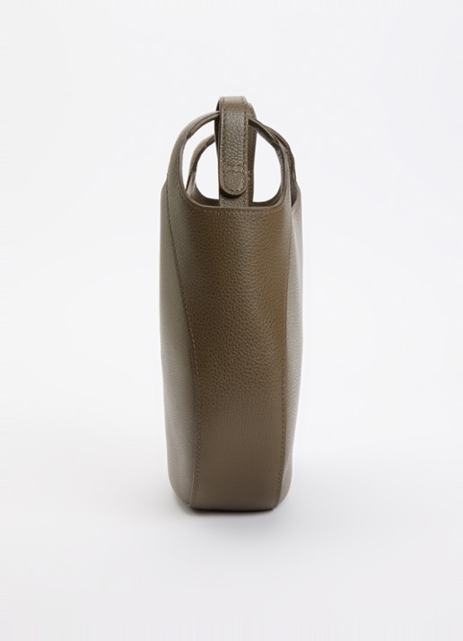 Longchamp Le Foulonné crossbodytas S van leer - detail 3 olijfgroen