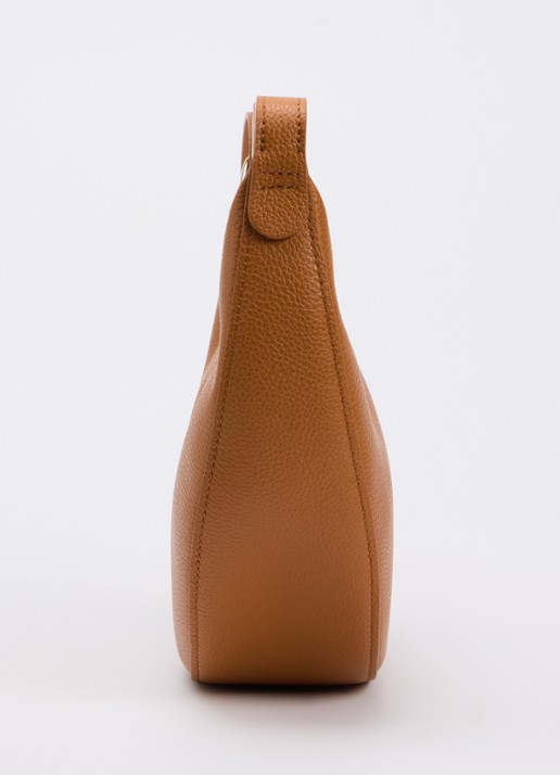 Longchamp Le Foulonné crossbodytas S van leer - detail 5 roestbruin