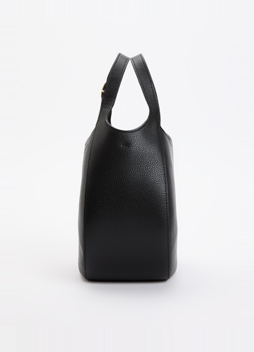 Longchamp Le Foulonné handtas S van leer met afneembare schouderriem - detail 6 zwart