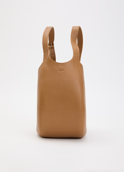 Longchamp Le Foulonné handtas S van leer met afneembare schouderriem - detail 6 cognac