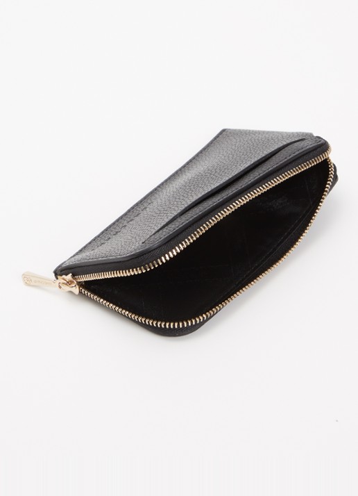 Longchamp Le Foulonné pasjeshouder van leer - voorkant 2 zwart