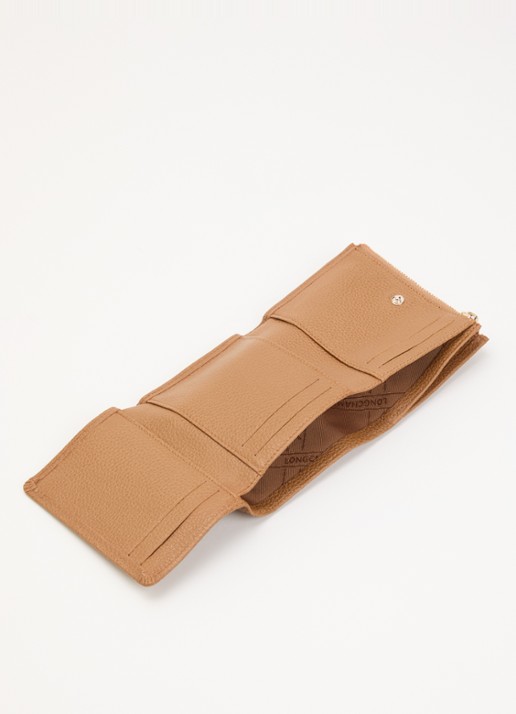 Longchamp Le Foulonné portemonnee van leer - detail 3 camel