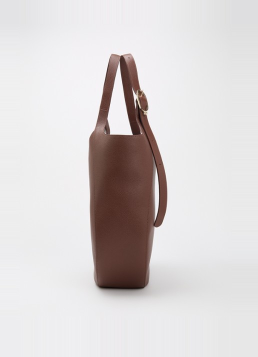 Longchamp Le Foulonné shopper XL van leer - detail 5 bruin