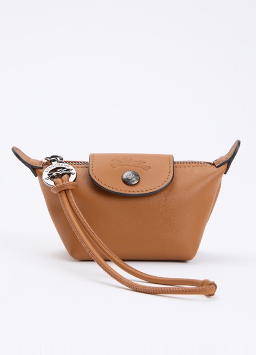 Longchamp Le Pliage clutch XS van leer