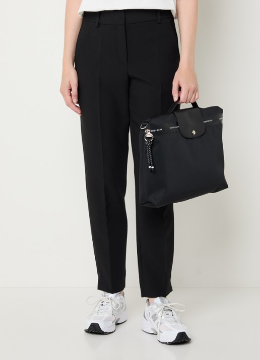 Longchamp Le Pliage Energy businesstas met leren details en 14-inch laptopvak - voorkant 3 zwart