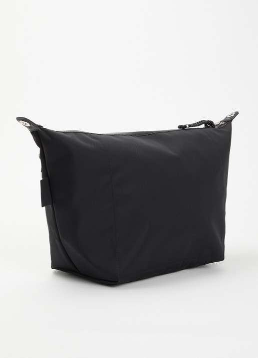 Longchamp Le Pliage Energy crossbody tas van canvas met afneembare schouderriem - achterkant zwart