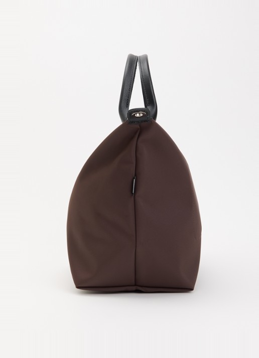 Longchamp Le Pliage Energy handtas L met leren details - detail 2 chocoladebruin