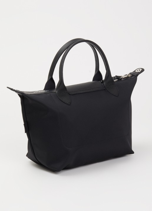 Longchamp Le Pliage Energy handtas S met leren details - achterkant 8 zwart