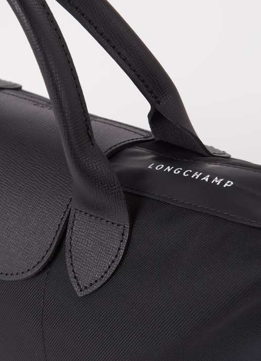 Longchamp Le Pliage Energy handtas S met leren details - detail 6 zwart