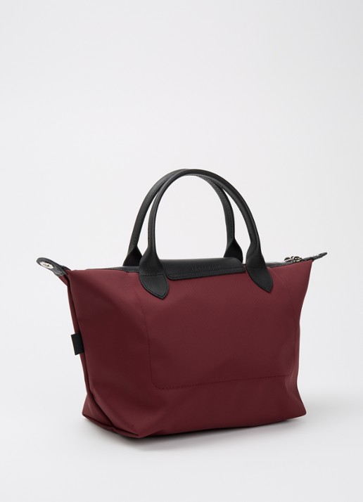 Longchamp Le Pliage Energy handtas S met leren details - achterkant 7 bordeauxrood