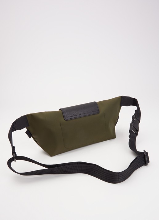 Longchamp Le Pliage Energy heuptas M met leren details - achterkant 4 khaki