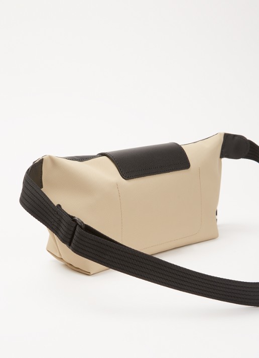Longchamp Le Pliage Energy heuptas M van canvas met leren details - achterkant 6 donkerbeige