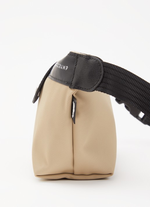 Longchamp Le Pliage Energy heuptas M van canvas met leren details - detail 4 donkerbeige