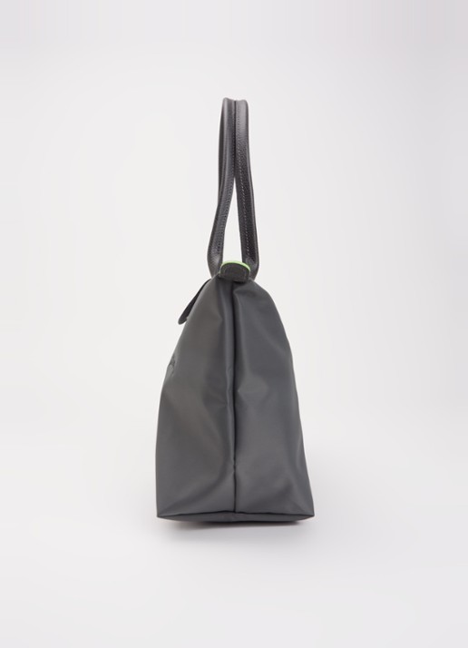 Longchamp Le Pliage Green schoudertas M met leren details - detail 4 donkergrijs