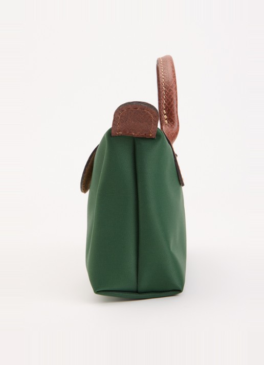 Longchamp Le Pliage handtas met leren details - detail 5 groen