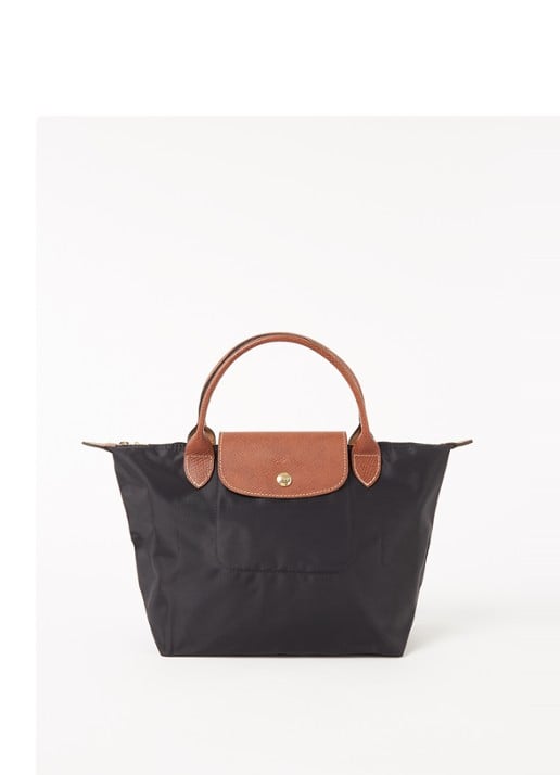 Longchamp Le Pliage handtas S met leren details