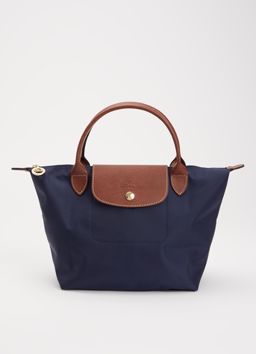 Longchamp Le Pliage handtas S met leren details