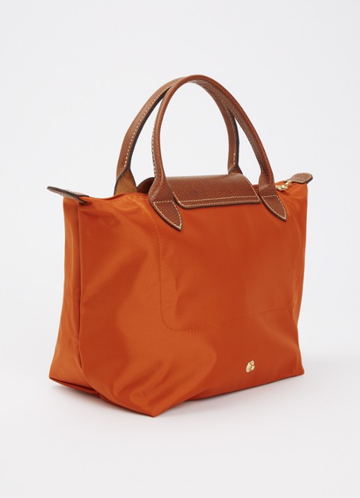 Longchamp Le Pliage handtas S met leren details - achterkant antraciet