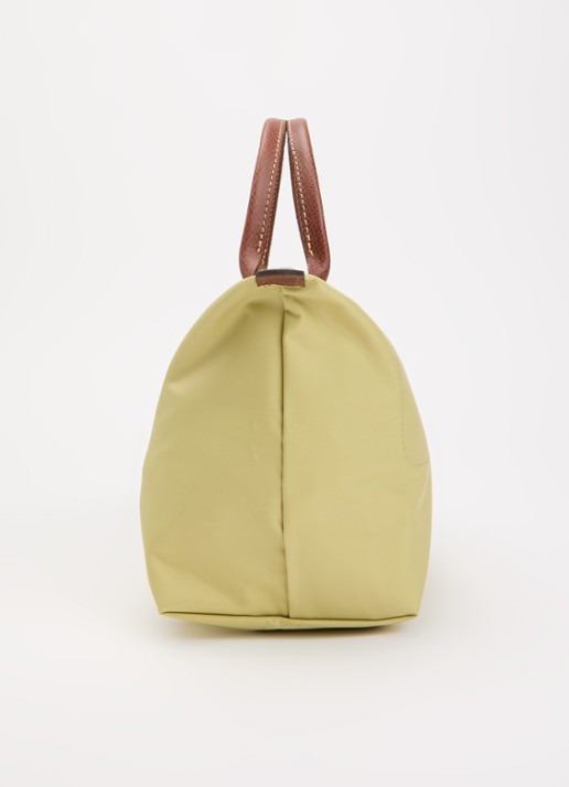 Longchamp Le Pliage handtas S met leren details - detail 5 mosgroen