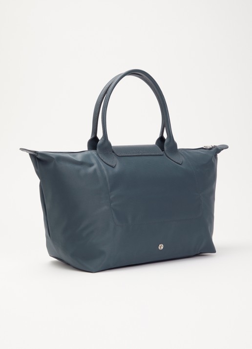 Longchamp Le Pliage One handtas L met leren details - achterkant antraciet