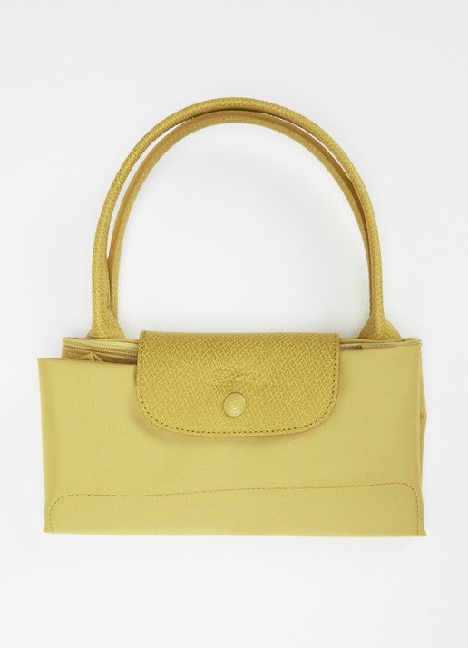 Longchamp Le Pliage One handtas L met leren details - detail 6 lindegroen