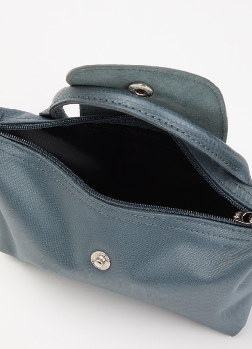 Longchamp Le Pliage One handtas met leren details - detail 4 antraciet