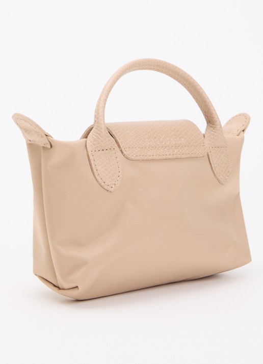 Longchamp Le Pliage One handtas met leren details - achterkant beige