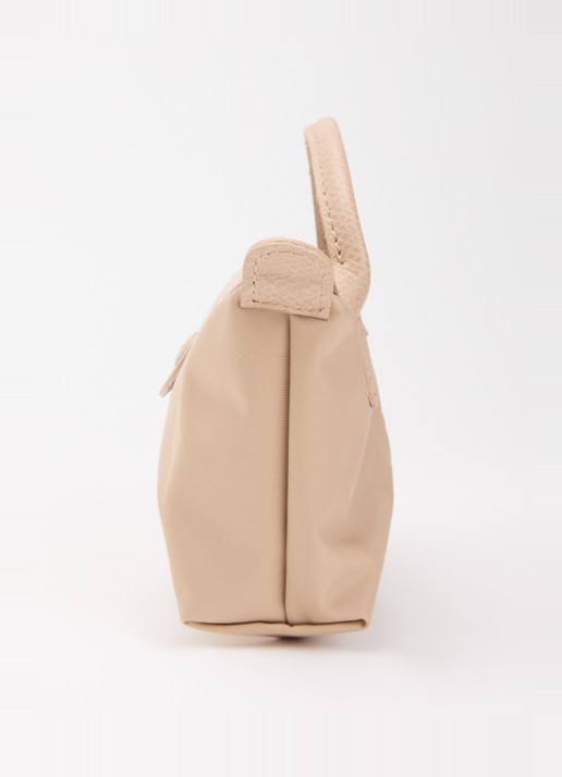 Longchamp Le Pliage One handtas met leren details - detail 3 beige