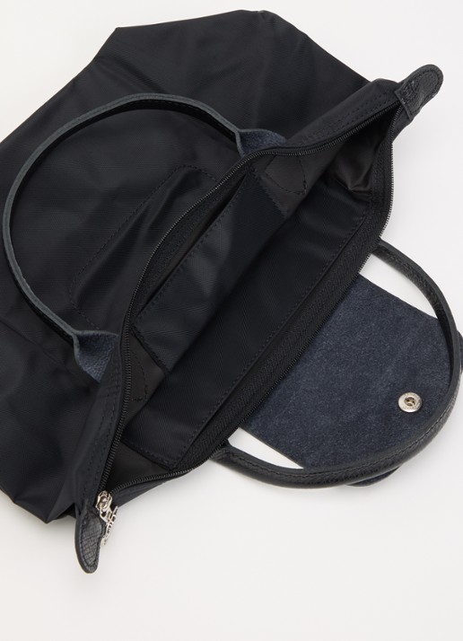 Longchamp Le Pliage One handtas S met leren details - detail 2 zwart