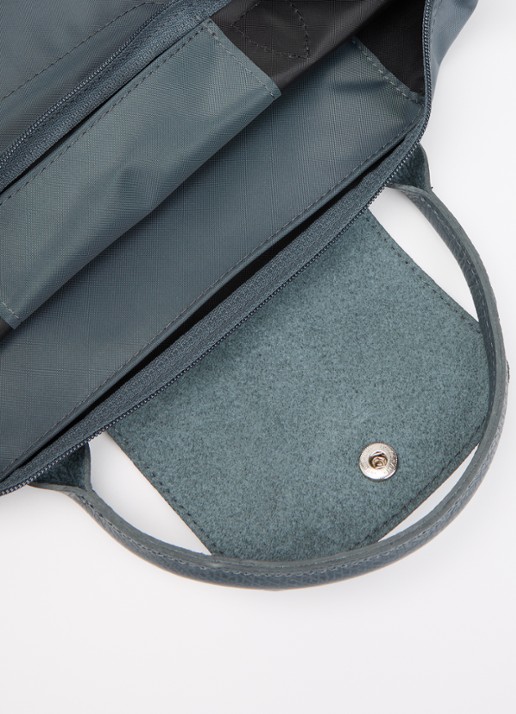 Longchamp Le Pliage One handtas S met leren details - detail antraciet