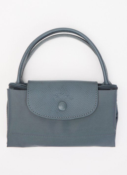 Longchamp Le Pliage One handtas S met leren details - detail 3 antraciet