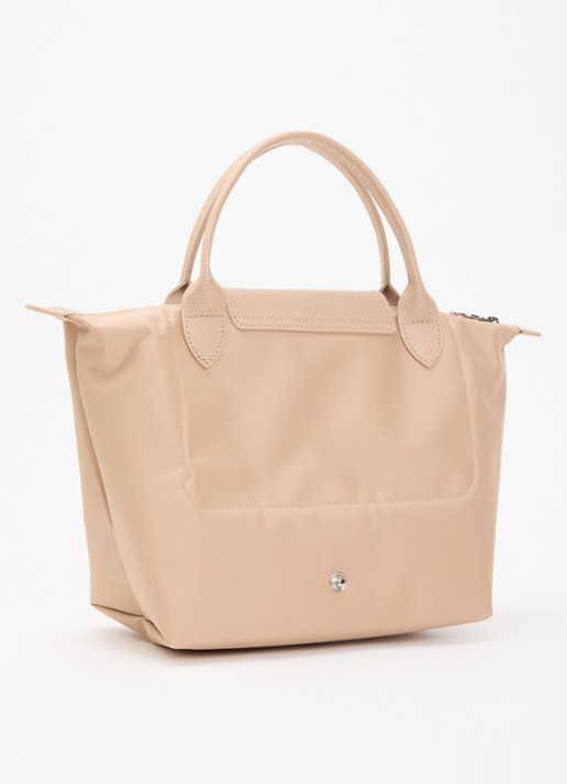 Longchamp Le Pliage One handtas S met leren details - achterkant 7 beige