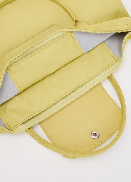 Longchamp Le Pliage One handtas S met leren details - detail 4 lime