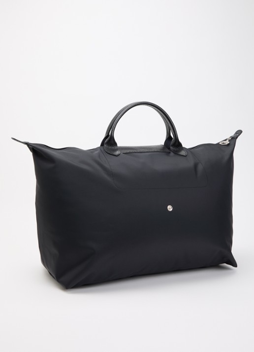 Longchamp Le Pliage One reistas L met leren details - achterkant zwart