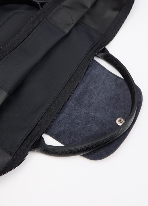 Longchamp Le Pliage One reistas L met leren details - detail 2 zwart