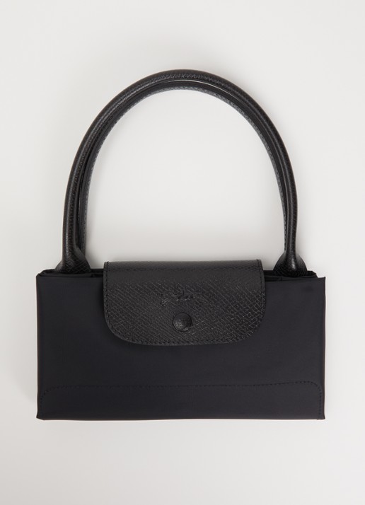 Longchamp Le Pliage One schoudertas L met leren details - detail 5 zwart