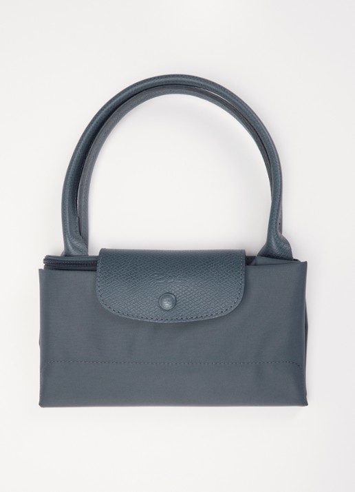 Longchamp Le Pliage One schoudertas L met leren details - detail 3 antraciet