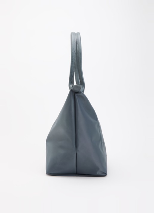 Longchamp Le Pliage One schoudertas L met leren details - detail 2 antraciet