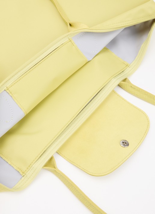 Longchamp Le Pliage One schoudertas L met leren details - detail 4 lime