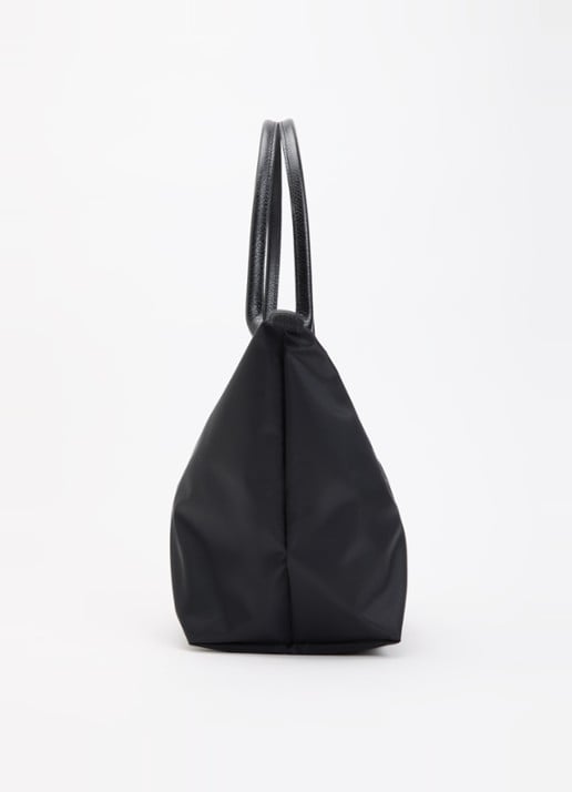 Longchamp Le pliage One schoudertas M met details van leer - detail 3 zwart